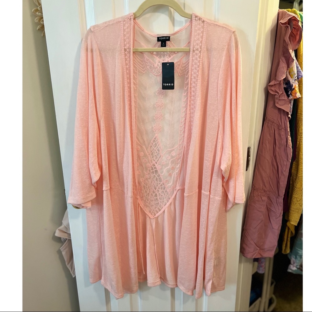 Torrid SIZE 6 lace back cardigan over piece